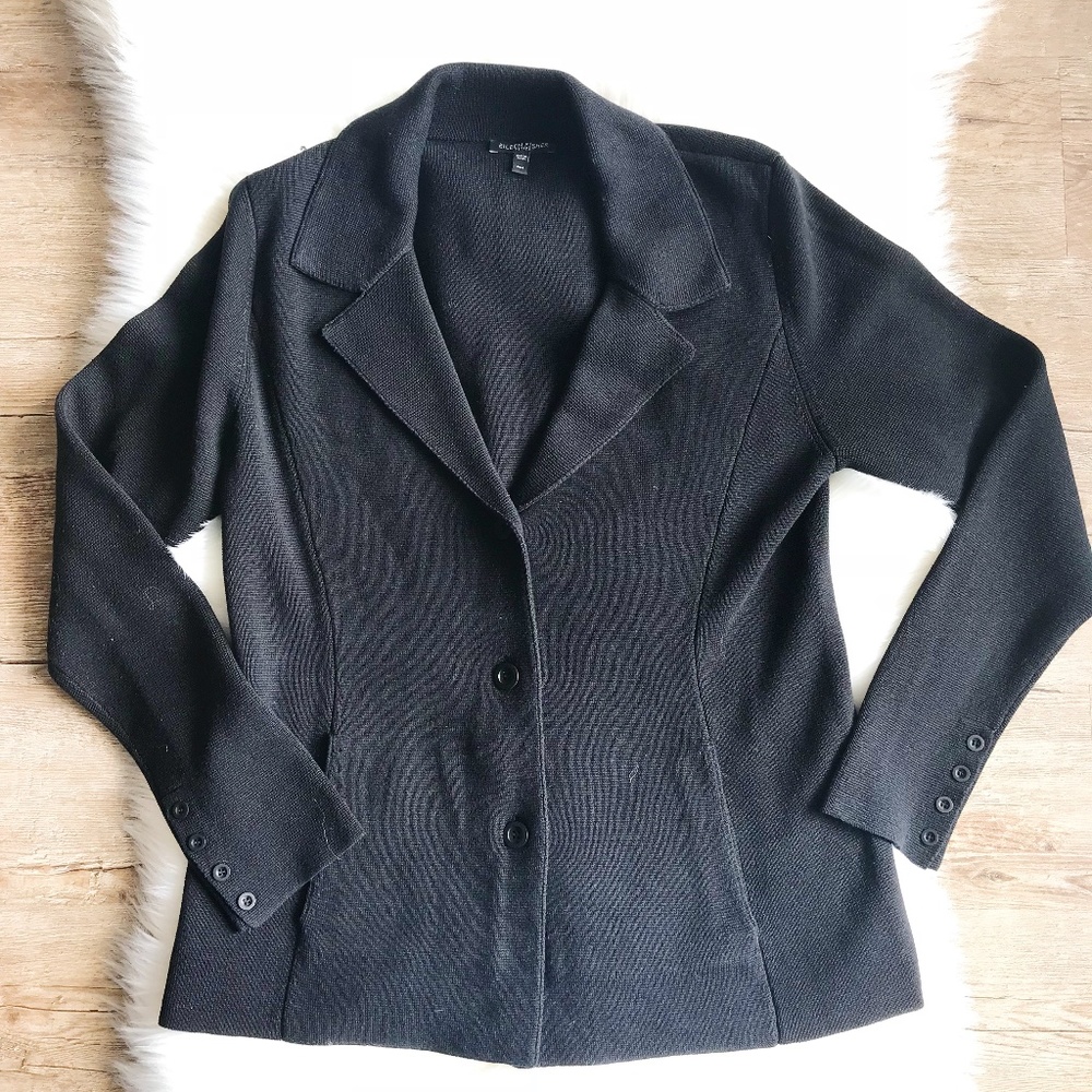 Eileen Fisher Black Soft Blazer Cardigan MP